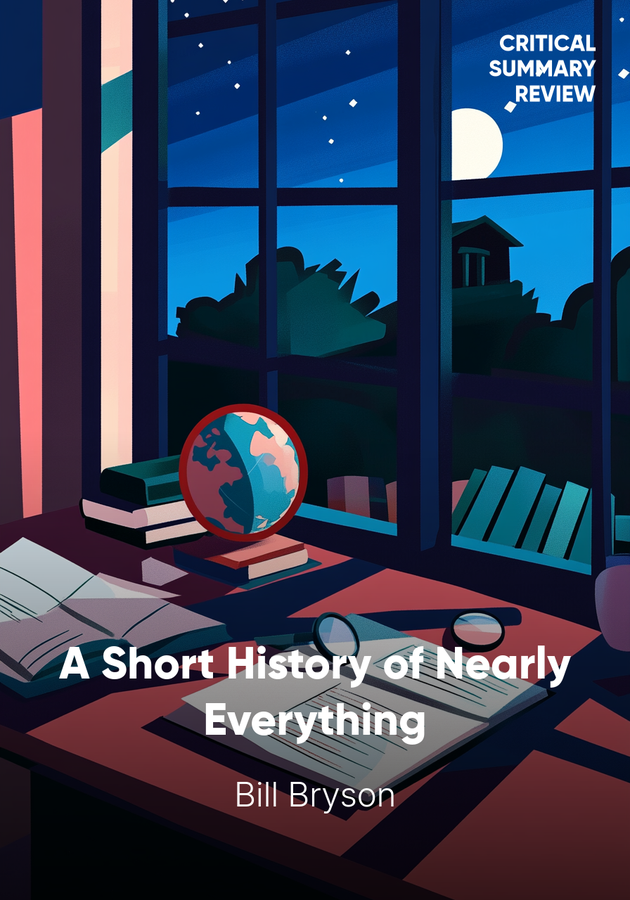 Book cover of A Short History of Nearly Everything by Bill Bryson — critical summary review on 12min