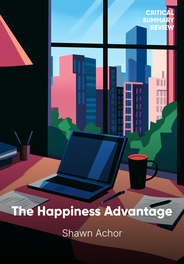 Book cover of The Happiness Advantage by  Shawn Achor  — critical summary review on 12min