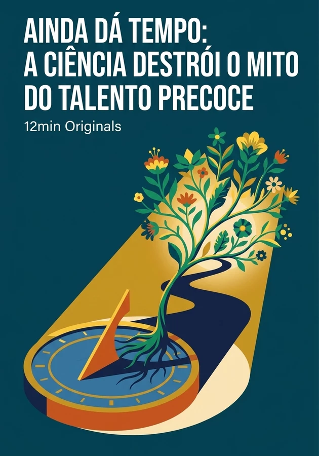 Capa do livro Ainda Dá Tempo: A Ciência Destrói o Mito do Talento Precoce, de 12min Originals — resumo e resenha crítica no 12min
