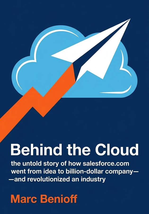 Book cover of Behind the Cloud by Marc Benioff — critical summary review on 12min