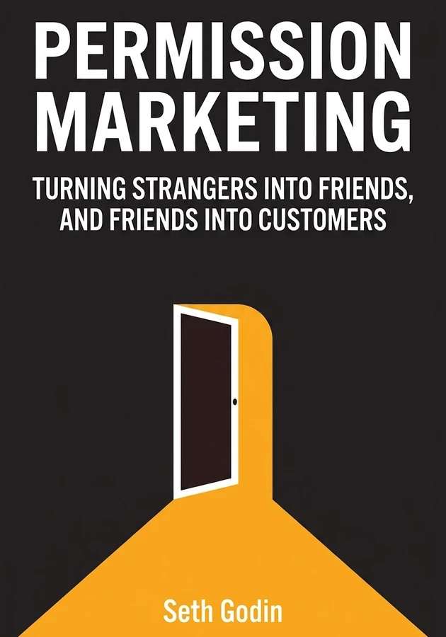 Book cover of Permission Marketing by Seth Godin — critical summary review on 12min