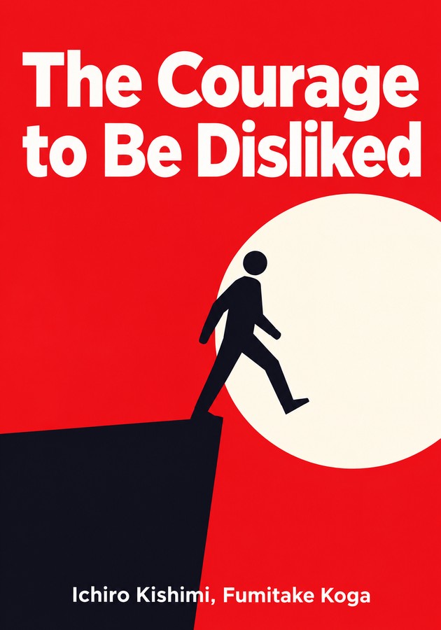 Book cover of The Courage to Be Disliked by Fumitake Koga — critical summary review on 12min