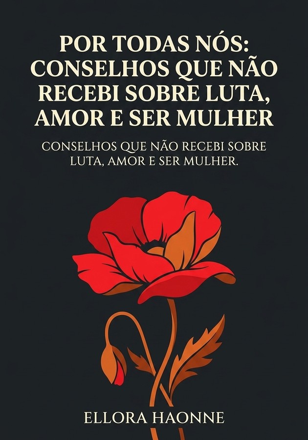 Capa do livro Por todas nós: Conselhos que não recebi sobre luta, amor e ser mulher, de Ellora Haonne — resumo e resenha crítica no 12min