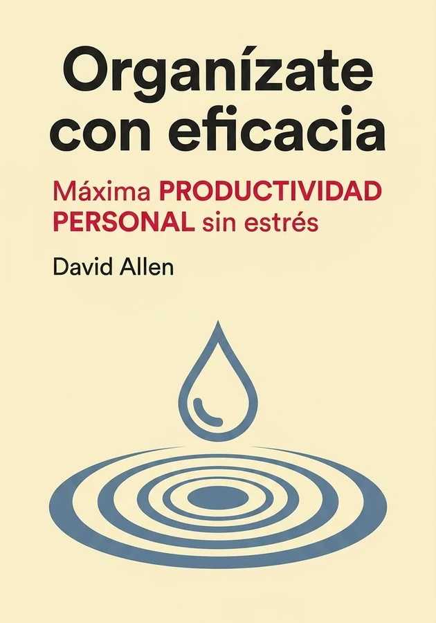 Portada del libro Organízate con eficacia, de David Allen — resumen crítico y reseña en 12min