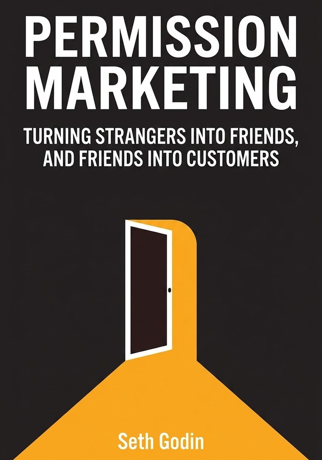 Book cover of Permission Marketing by Seth Godin — critical summary review on 12min