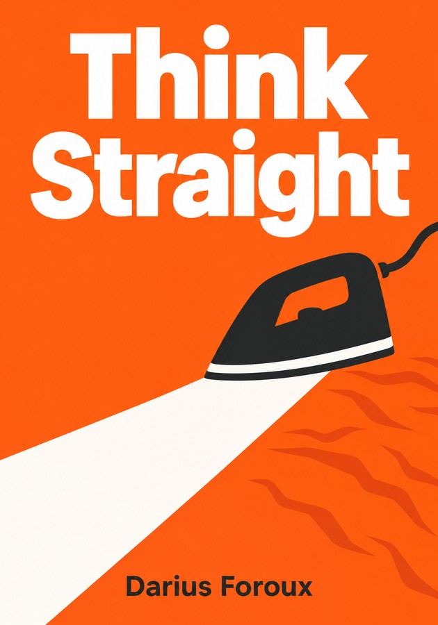 Book cover of Think Straight by Darius Foroux — critical summary review on 12min