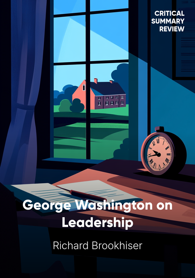 Book cover of George Washington on Leadership by Richard Brookhiser — critical summary review on 12min
