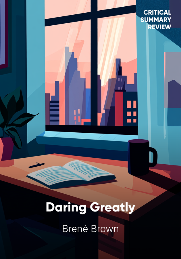 Book cover of Daring Greatly by Brené Brown — critical summary review on 12min