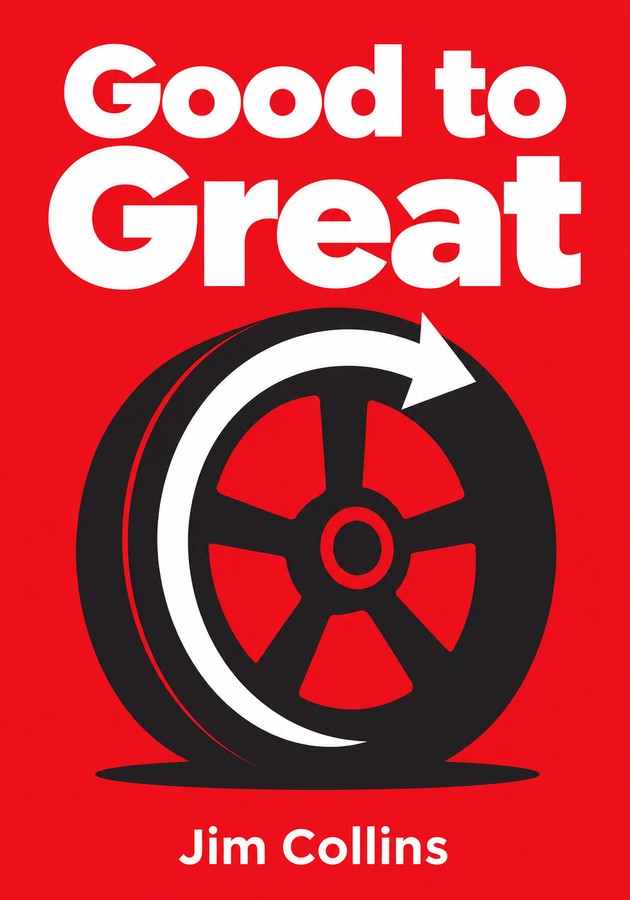 Book cover of Good to Great by Jim Collins — critical summary review on 12min
