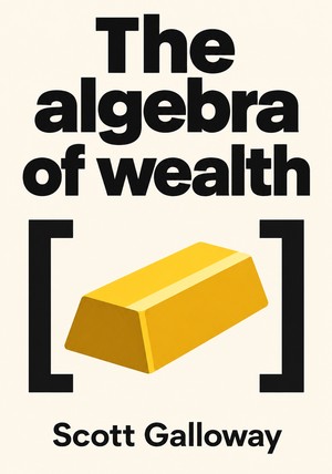 Book cover of The algebra of wealth by Scott Galloway — critical summary review on 12min