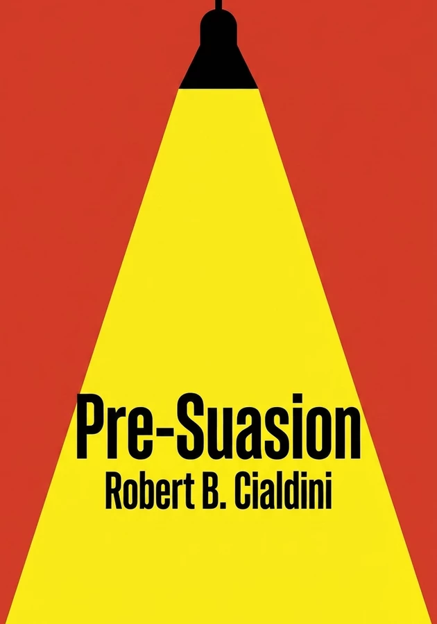 Book cover of Pre-Suasion by Robert B. Cialdini — critical summary review on 12min