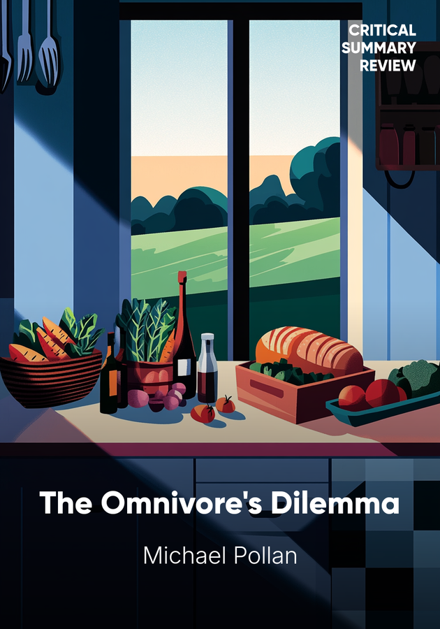 Book cover of The Omnivore's Dilemma by Michael Pollan — critical summary review on 12min