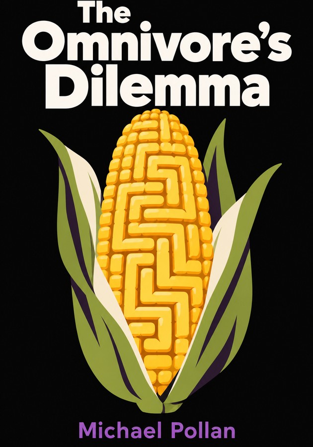 Book cover of The Omnivore's Dilemma by Michael Pollan — critical summary review on 12min
