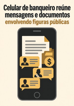 Capa do livro Celular de banqueiro reúne mensagens e documentos envolvendo figuras públicas, de 12min Originals — resumo e resenha crítica no 12min