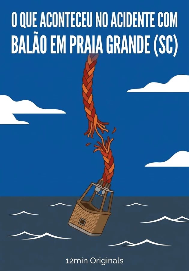 Capa do livro O que aconteceu no acidente com balão em Praia Grande (SC), de 12min Originals — resumo e resenha crítica no 12min