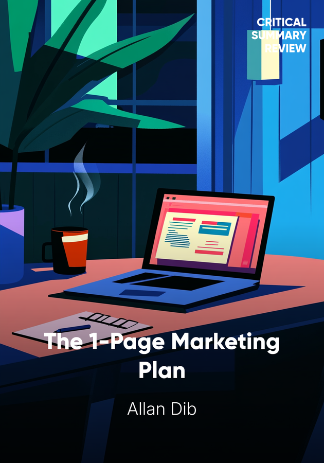 Book cover of The 1-Page Marketing Plan by Allan Dib — critical summary review on 12min