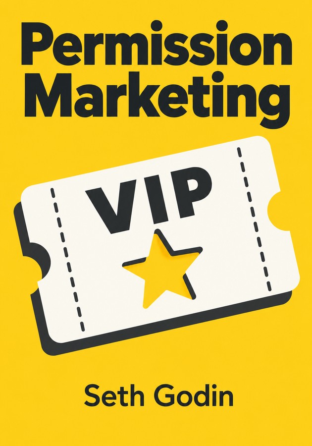 Book cover of Permission Marketing by Seth Godin — critical summary review on 12min
