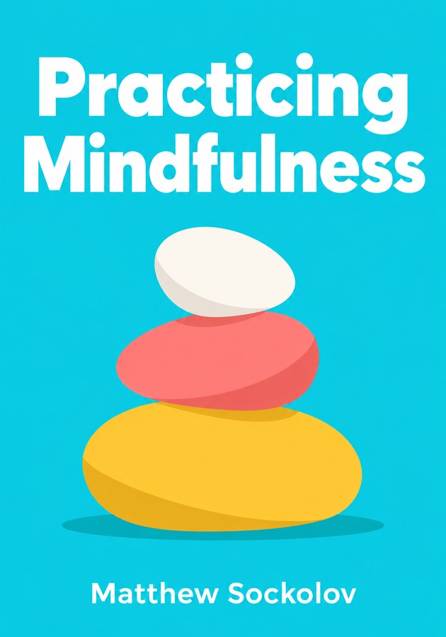 Book cover of Practicing Mindfulness by Matthew Sockolov — critical summary review on 12min