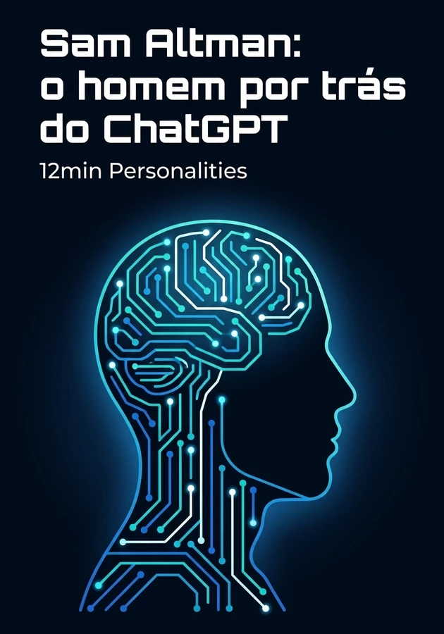 Capa do livro Sam Altman: o homem por trás do ChatGPT, de 12min Personalities — resumo e resenha crítica no 12min