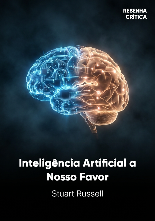 Capa do livro Inteligência Artificial a Nosso Favor, de Stuart Russell — resumo e resenha crítica no 12min