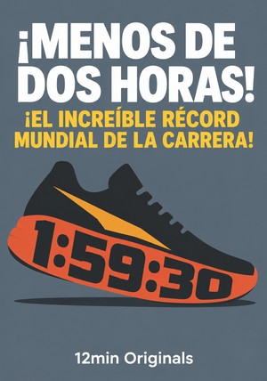 Portada del libro ¡MENOS DE DOS HORAS! ¡EL INCREÍBLE RÉCORD MUNDIAL DE LA CARRERA!, de 12min Originals — resumen crítico y reseña en 12min