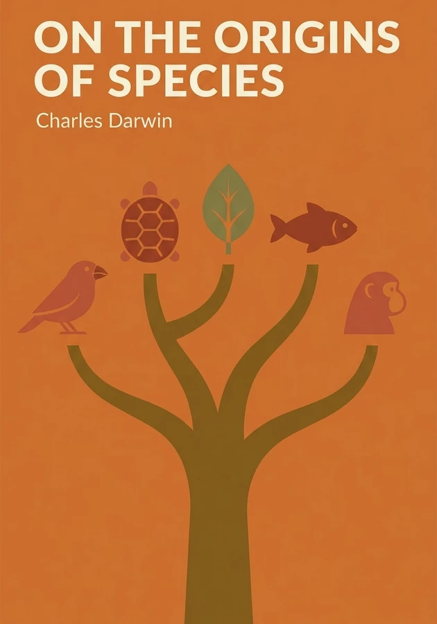 Book cover of On the Origins of Species by Charles Darwin — critical summary review on 12min