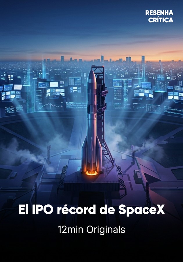 Portada del libro El IPO récord de SpaceX y las cuentas que no cuadran, de 12min Originals — resumen crítico y reseña en 12min