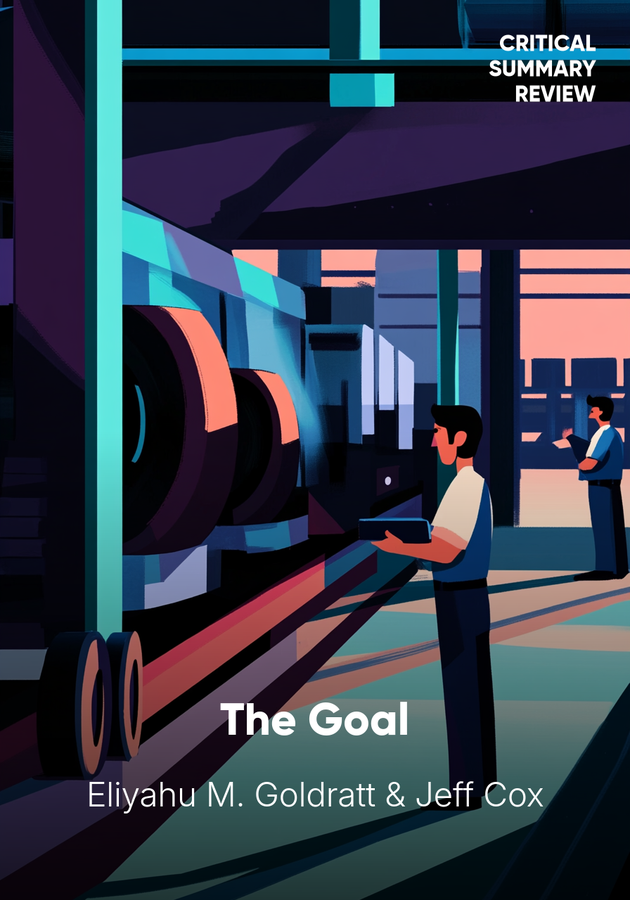 Book cover of The Goal by Eliyahu M. Goldratt — critical summary review on 12min