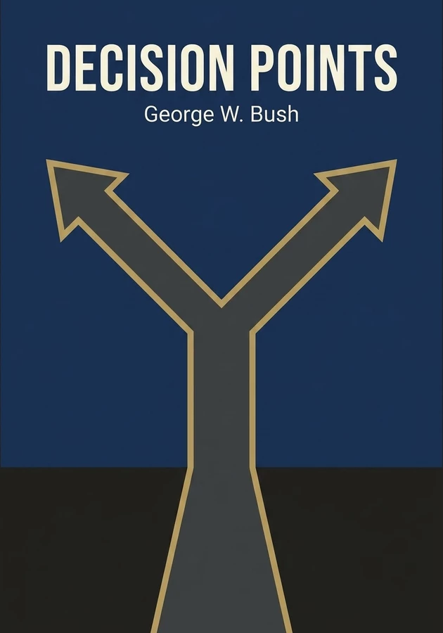 Book cover of Decision Points by George W. Bush — critical summary review on 12min