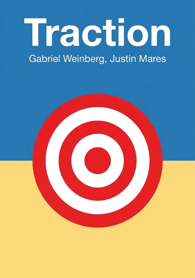 Portada del libro Traction, de Gabriel Weinberg & Justin Mares — resumen crítico y reseña en 12min