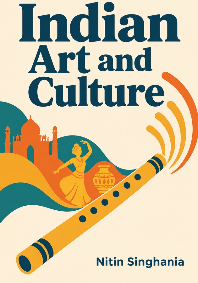 Book cover of Indian Art and Culture by Nitin Singhania — critical summary review on 12min