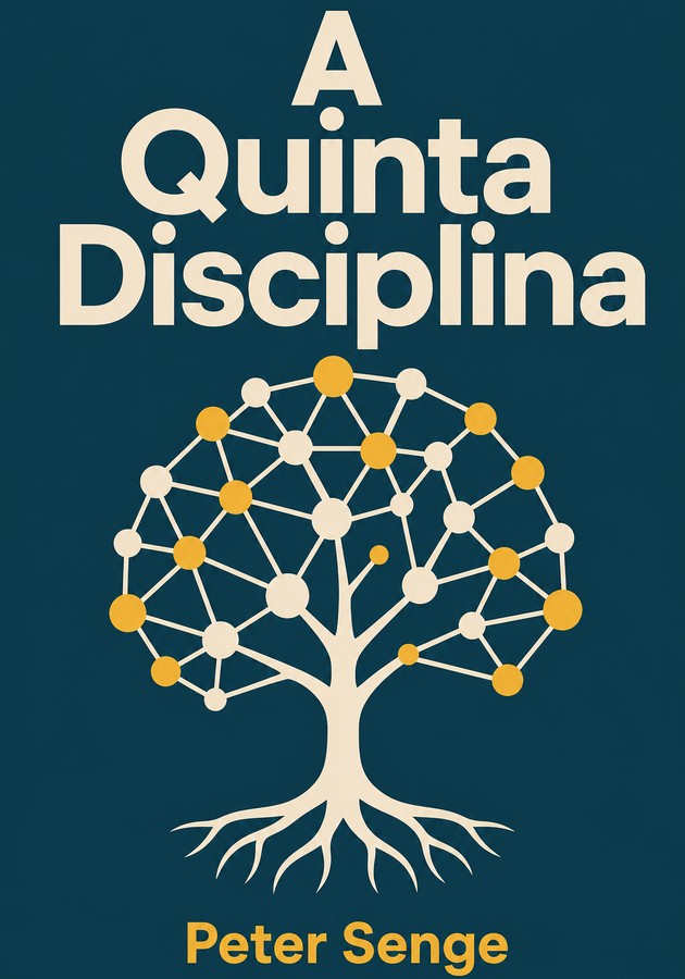 Capa do livro A Quinta Disciplina, de Peter Senge — resumo e resenha crítica no 12min