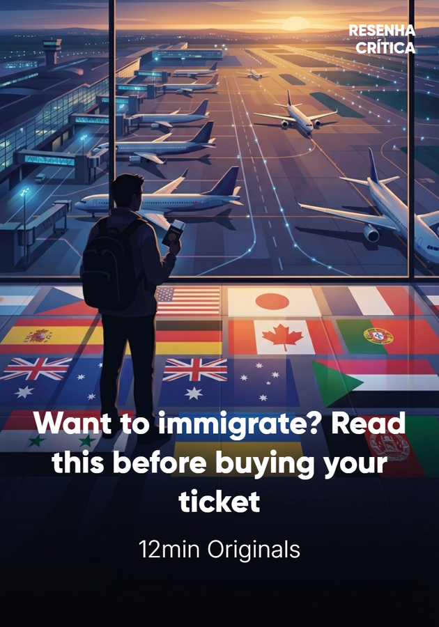 Book cover of Want to immigrate? Read this before buying your ticket by 12min Originals — critical summary review on 12min