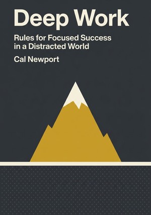 Book cover of Deep Work by Cal Newport — critical summary review on 12min
