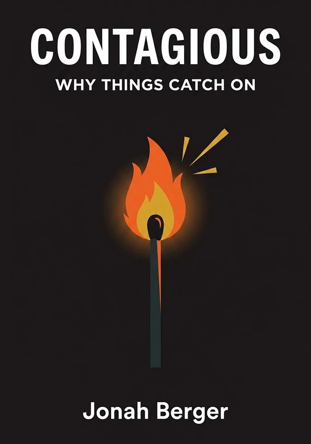 Book cover of Contagious by Jonah Berger — critical summary review on 12min