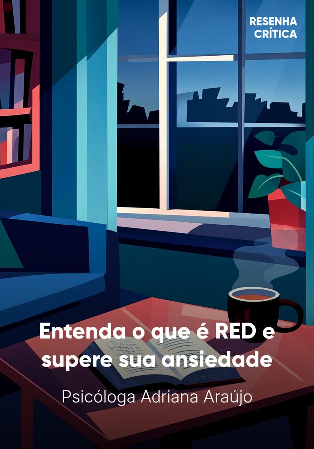 Capa do livro Entenda o que é RED e supere sua ansiedade, de Psicóloga Adriana Araújo — resumo e resenha crítica no 12min