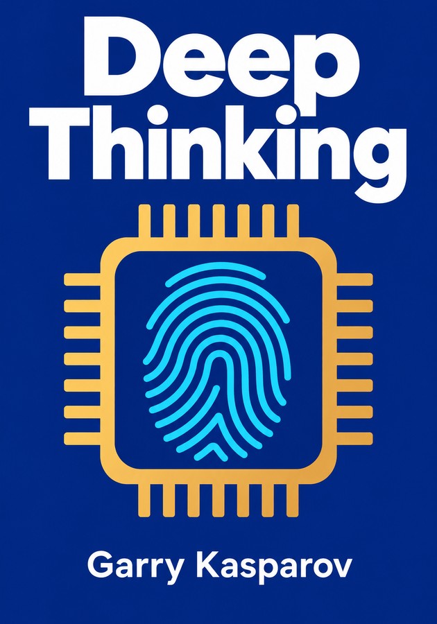 Book cover of Deep Thinking by Garry Kasparov — critical summary review on 12min