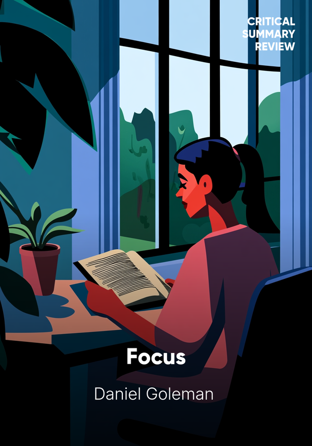 Book cover of Focus by Daniel Goleman  — critical summary review on 12min