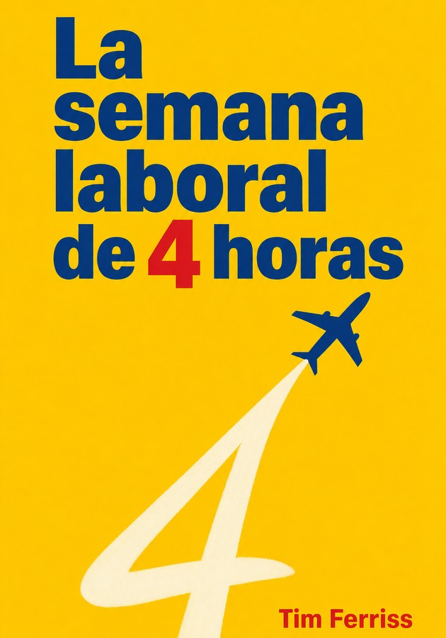 Portada del libro La semana laboral de 4 horas, de Tim Ferriss — resumen crítico y reseña en 12min