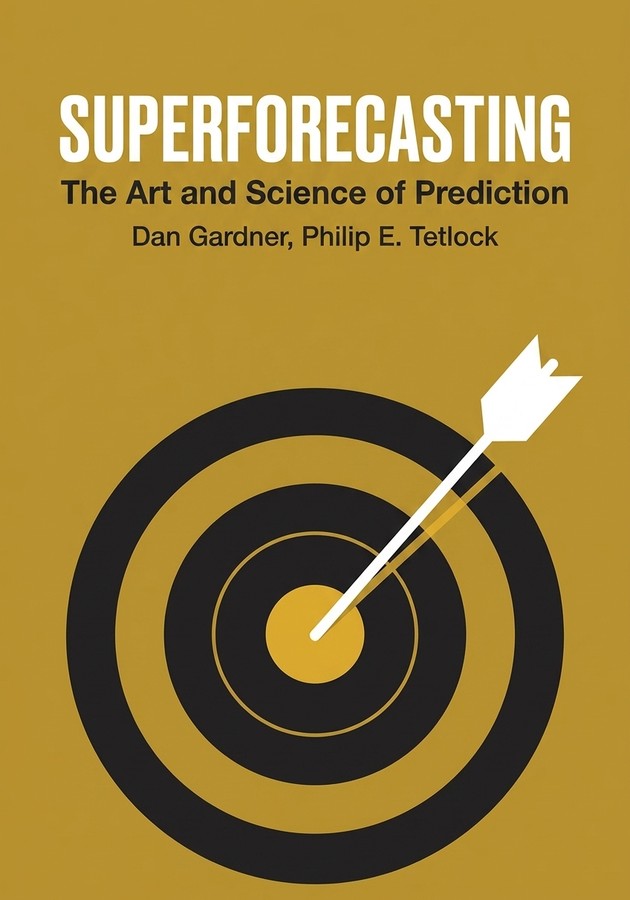 Book cover of Superforecasting by Philip E. Tetlock — critical summary review on 12min