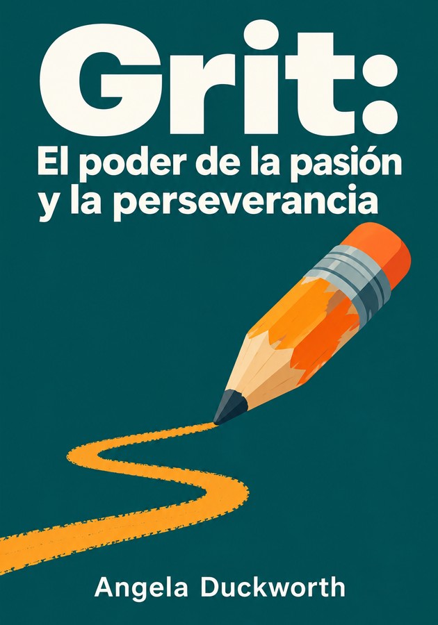 Portada del libro Grit: El poder de la pasión y la perseverancia, de Angela Duckworth — resumen crítico y reseña en 12min