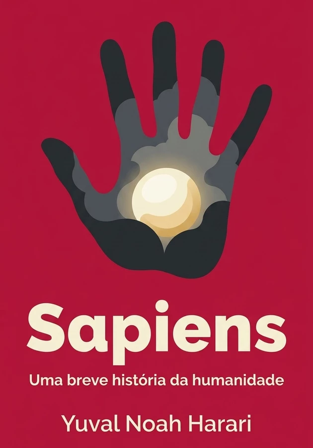 Capa do livro Sapiens, de Yuval Noah Harari — resumo e resenha crítica no 12min