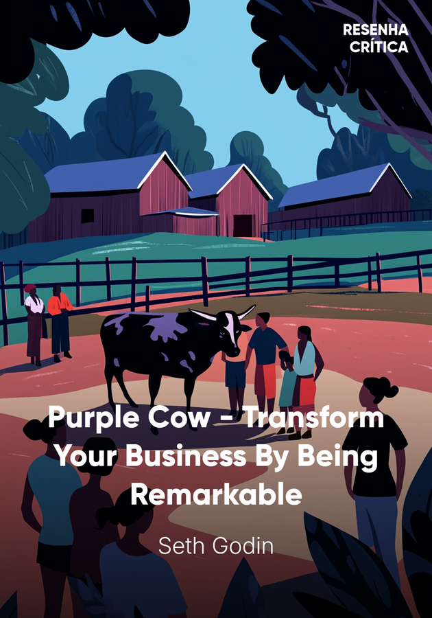 Capa do livro Purple Cow - Transform Your Business By Being Remarkable, de Seth Godin — resumo e resenha crítica no 12min