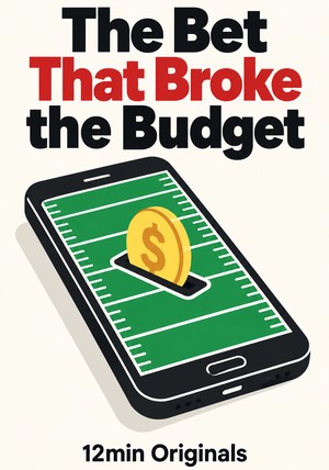 Book cover of The Bet That Broke the Budget by 12min Originals — critical summary review on 12min