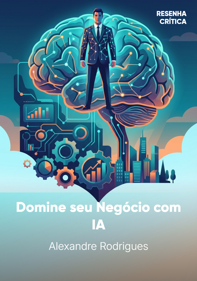 Capa do livro Domine seu Negócio com IA, de Alexandre Rodrigues — resumo e resenha crítica no 12min
