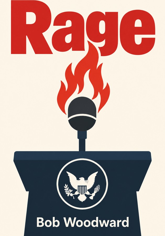 Book cover of Rage by Bob Woodward — critical summary review on 12min