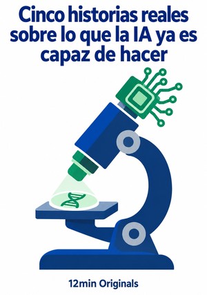 Portada del libro Cinco historias reales sobre lo que la IA ya es capaz de hacer, de 12min Originals — resumen crítico y reseña en 12min