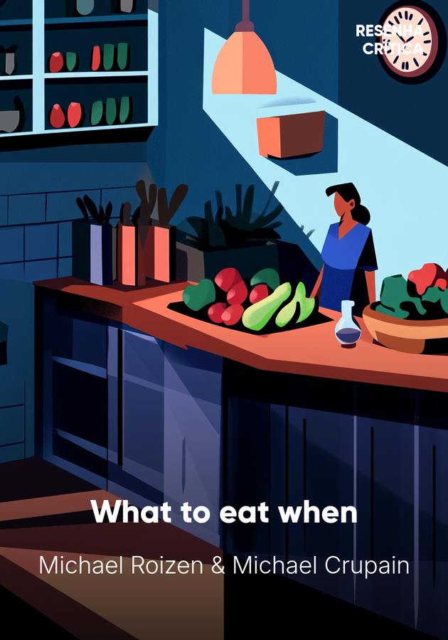 Capa do livro What to eat when, de Michael Crupain & Michael Roizen — resumo e resenha crítica no 12min
