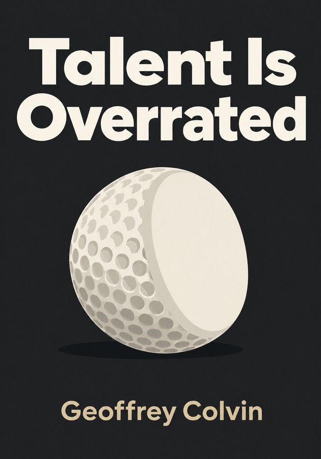 Book cover of Talent Is Overrated by Geoffrey Colvin — critical summary review on 12min