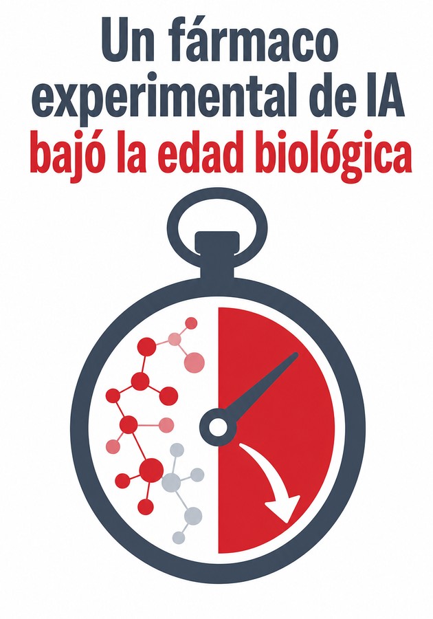 Portada del libro Un fármaco experimental de IA bajó la edad biológica, de 12min Originals — resumen crítico y reseña en 12min